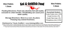 Load image into Gallery viewer, Toledo Goldfish Mini Pellets fish food for goldfish and koi