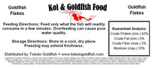 Load image into Gallery viewer, Toledo Goldfish Flake Food for goldfish and koi flakes in aquariums